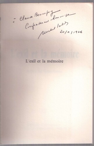 Michel salomon exil et - l'exil, la