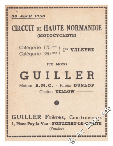 Publicité moto guiller - moto,