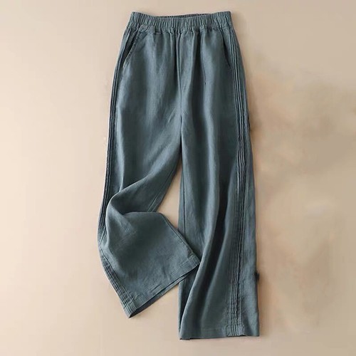 Femme coton lin jambe - coton,