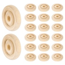Roues En Bois 1" dia 1/4" epais 1/4" trou 24pcs pour loisirs creatifs
