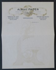 Facture ALBERT FADER SCIES