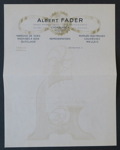 Facture albert fader - facture, scies