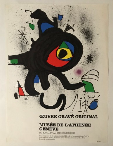 Oeuvre gravé original miro - oeuvre,