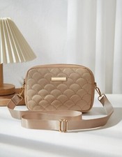 Sac A Bandoulière Doré Beige