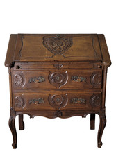 Commode scriban style Louis XV en chene massif circa 1920
