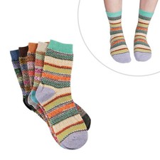 5 paires de chaussettes en laine d'hiver, chaussettes neuves de conception cool