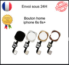 NAPPE BOUTON HOME IPHONE 6S 6SPLUS NOIR BLANC GOLD SILVER ROSE