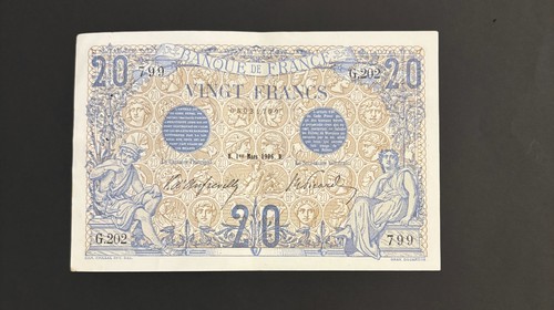 Billet francs bleu type - billet,
