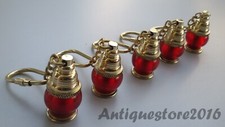 5 pièces porte-clés ancien laiton lampe nautique marine lanterne marin capita...