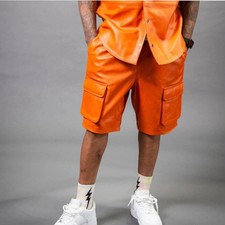 Nouveau short cuir orange - short,