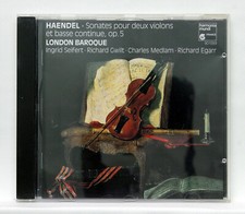 LONDON BAROQUE – HAENDEL Sonatas for 2 violins & basso HARMONIA MUNDI CD NM