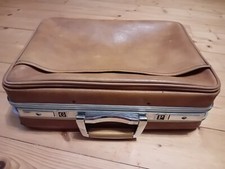Valise Vintage Cuir Et Métal 