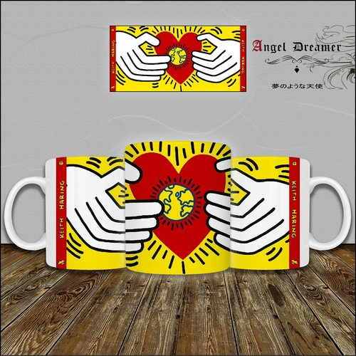 Mug tasse keith haring coeur - tasse,
