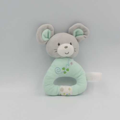 Doudou hochet souris grise