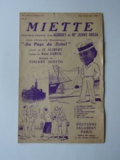 Partition Miette opérette Au