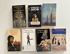 CHRISTIAN JACQ. LOT DE 7 ROMANS. BON ÉTAT +. POCKET
