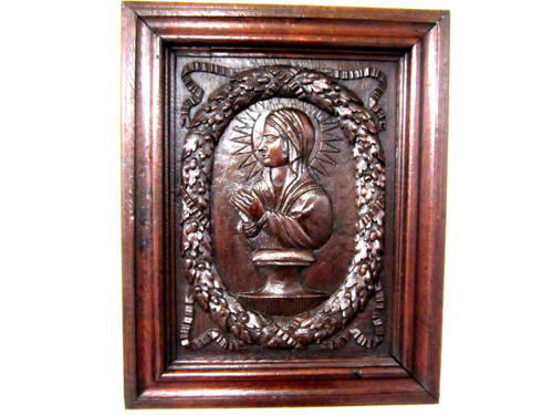 Panneau chêne sculpté - panneau,