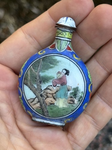 Flacon ancien opium émaux - opium,