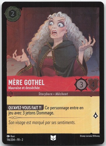 Carte lorcana mère gothel - mère,
