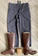 Pantalon allemand bottes cuir pansement libé uniforme militaria Alsace WW2 lot