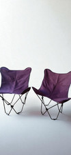 2 fauteuils pliants papillons