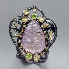 Bague amétrine naturelle Fine