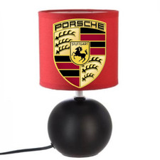 LAMPE DE CHEVET NOIR ET ROUGE PORSCHE