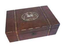 BOITE A COUTURE / BIJOU en BOIS MARQUETERIE NACRE JEWELRY JEWELLERY SEWING BOX