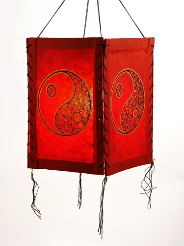 Abat jour yin yang rouge - abat-jour,