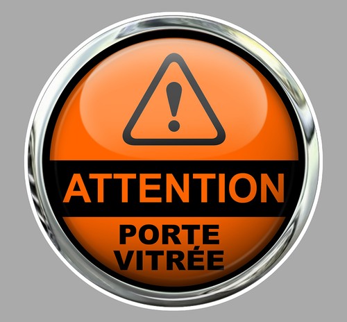 Danger attention porte - danger,