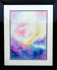 Gouache abstraite b - abstraite, h.b