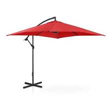 Parasol déporté - Rouge - Rectangulaire - 250 x 250 cm - Inclinable Helloshop26