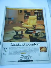 Publicté Advertising 1998 Stressless Fauteuils Canapés L'instinct du Confort