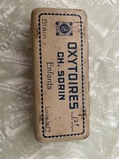 boite en metal vintage Oxytoires Ch. Sorin suppositoires enfants ( boite vide)