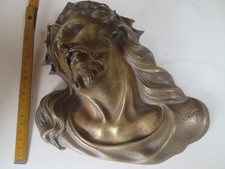 tête christ ancien en bronze