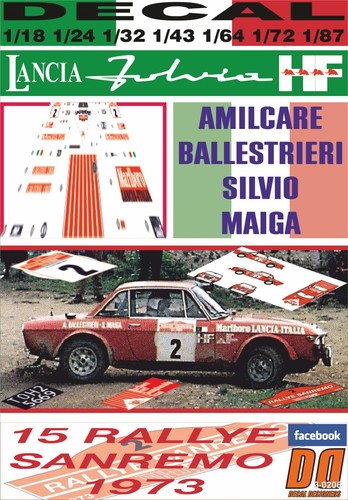 Decal lancia fulvia - lancia,