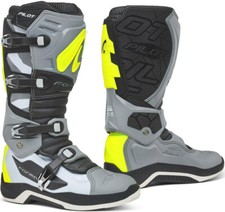 Bottes Moto Cross Enduro Rotule Forma Pilot Grey Yellow Jaune Fluo TG 43