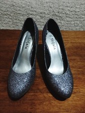 Escarpins À Paillettes Argenté À Talon