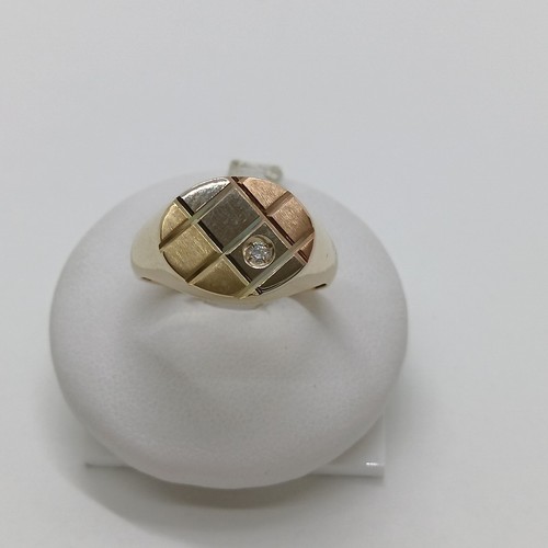 Bague homme jaune 18kt - 18kt, avec