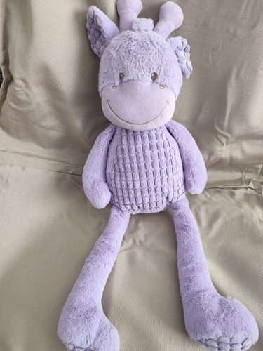 Doudou peluche girafe violet - peluche,