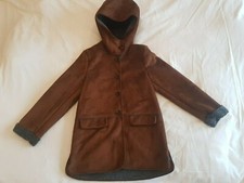 douillet manteau double face Zara Girl marron taille 152 - 11-12 ans neuf fourrure capuche