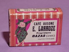 Boite tôle pyrogène 1920 Clown Cirque Café AUSONE Gironde BAZAS Bordeaux bistrot