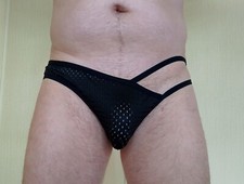Slip homme mesh noir taille M