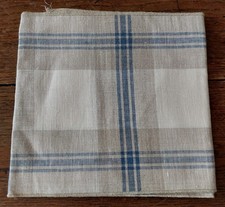 Coupon de tissu vintage lin à carreaux 23,5 X 175 cm