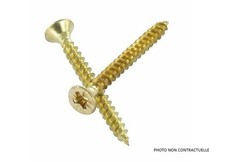 Vis Bois / Aggloméré PZ M3.0 x 35 mm – Zingage bichromaté – Boîte de 500