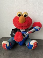 ancienne peluche elmo rock roll 1998 Tyco Toy Guitare Deco Rétro