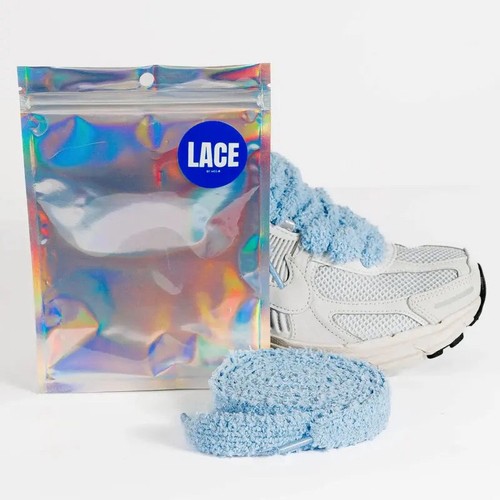 Lacets fluffy épais bleu - fluffy,