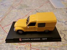 CITROEN Acadiane Jaune 1977  IXO pour Auto Plus 1/43 sur socle