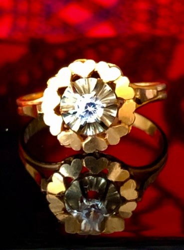 Bague ancienne jaune - ancienne, et