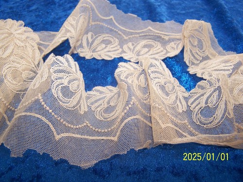Dentelle ancienne tulle - ancienne,